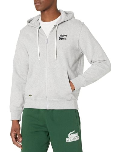 Lacoste Long Sleeve Classic Fit French Terry Zip-up Hoodie - Green