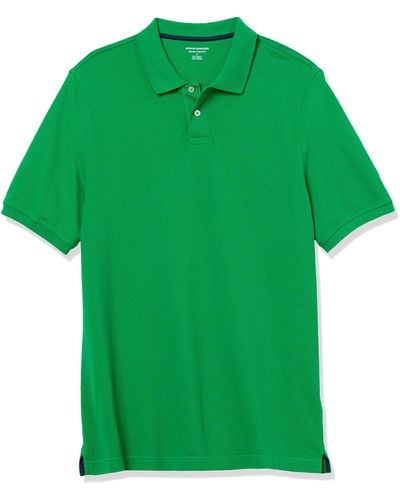 Amazon Essentials Polohemd mit normaler Passform aus Baumwollpiqué - Grün