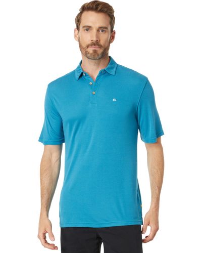 Quiksilver Water 3 Collared Polo Short - Blue