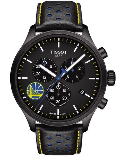 Tissot S Chrono Xl Nba Golden State Warriors 316l Stainless Steel Case With Black Pvd Coating Swiss Quartz Watch
