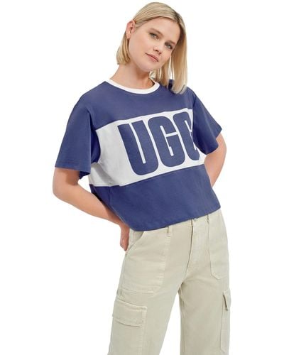 UGG Jordene Colorblocked Logo Tee Shirt - Blue