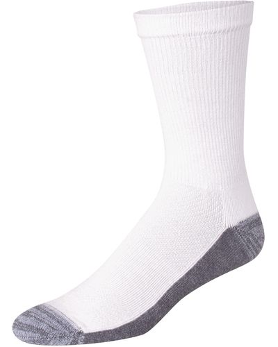 Hanes , X-temp Cushioned Crew Socks, 12-pack, White, 12-14