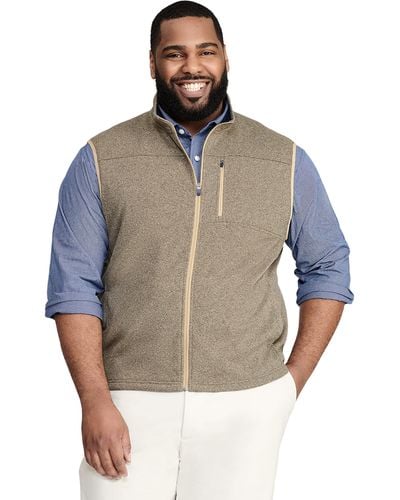 Izod Big & Tall Big Advantage Performance Full Zip Sweater Fleece Vest - Gray