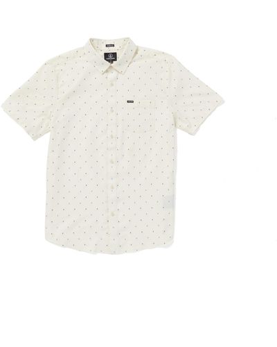 Volcom Honestone Woven Short Sleeve Button Down Shirt - White