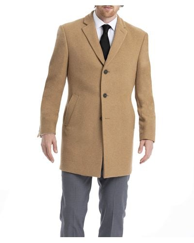 Calvin Klein Slim-style Overcoat - Natural