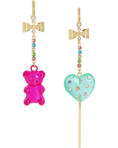 Betsey Johnson Gummy Bear Mismatch Earrings - Multicolor