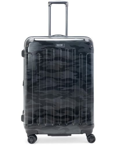 Kenneth Cole Retrogade 28" Check Size Luggage Expandable 8-wheel Spinner Lightweight Hardside Cabin Bag Suitcase - Blue