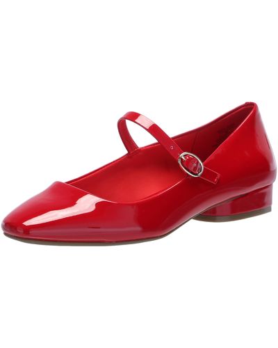 anne klein red flat shoes
