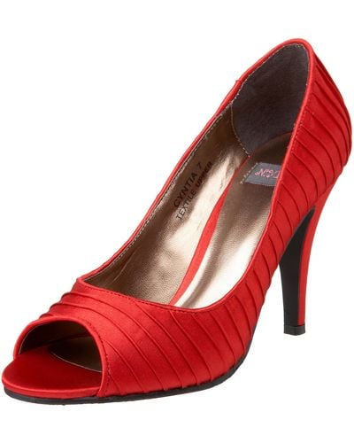Red Peep Toe Heels for Women - Up to 88% off