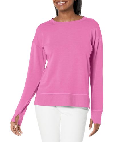 Jockey Side Slit Sweatshirt - Pink