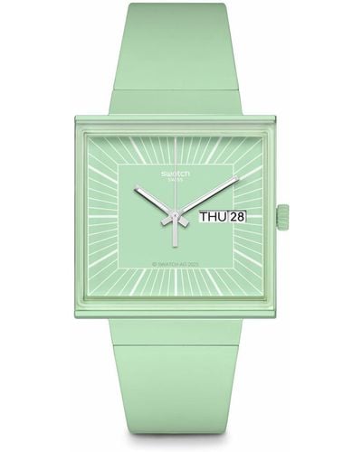 Swatch Casual Watch Green Bioceramic Quartz What If?...mint