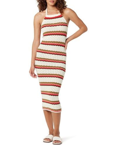 The Drop Jayla Sleeveless Crochet Midi Dress - Multicolor