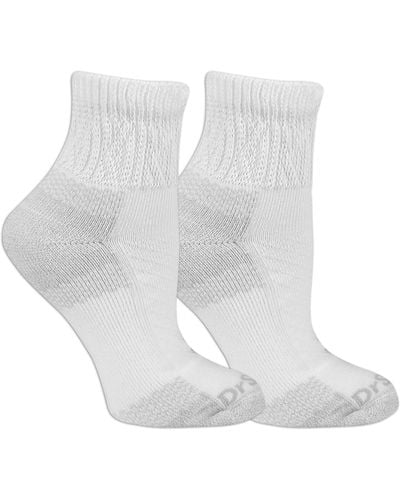 Dr. Scholls 2 Pack Advanced Relief Ankle Socks With Blisterguard - White