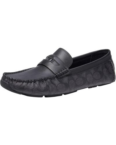 COACH C Coin Signature Driver Loafer - Black
