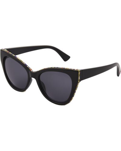 Betsey Johnson Fashionista Cateye Sunglasses - Black