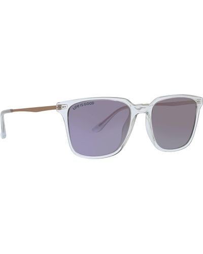 Life Is Good. Reed Polarized Square Sunglasses - Purple