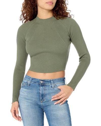 Guess Marie Long Sleeve Open Back Sweater - Green