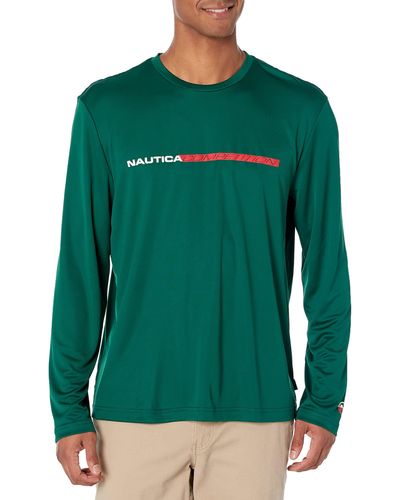 Nautica Competition Navtech Soleil Long Sleeve Tee White, T-SHIRTS