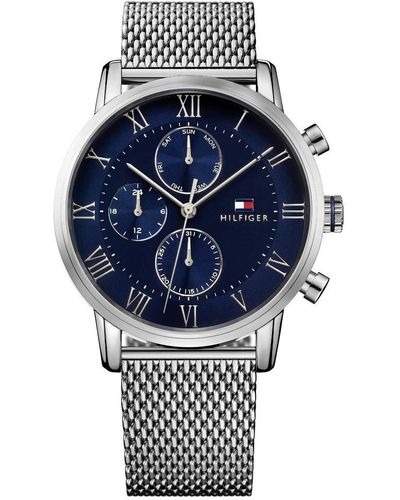 Tommy Hilfiger Multi Zifferblatt Quarz Uhr für mit Edelstahlarmband Edelstahlarmband - 1791398 - Mettallic