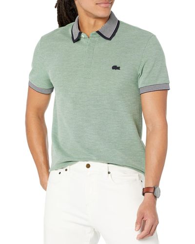 Lacoste Shorts Sleeve Graphic Caviar Polo Shirt - Green