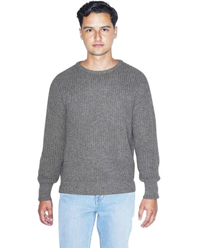 American Apparel Unisex-adult Fisherman's Long Sleeve Pullover - Gray