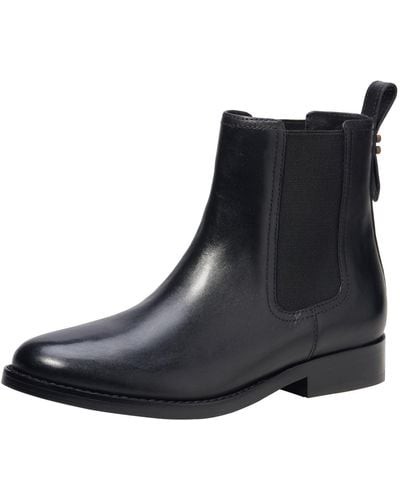 COACH Maeve Leather Bootie Ankle Boot - Black