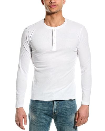 Billy Reid Mini Waffle Henley - White