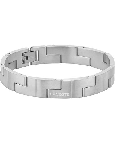 Lacoste Jewelry Catena Stainless Steel Link Bracelet - White