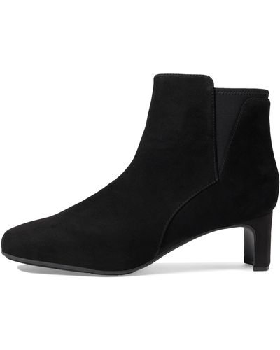 Clarks Kyndall Faye Suede Boots In Black Standard Fit Size 5