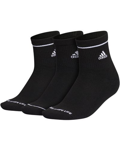 adidas Cushioned Sport High Quarter Socks - Black