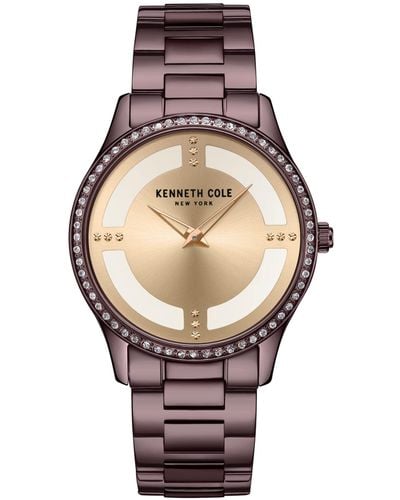 Kenneth Cole 34.5mm Transparency Dial Watch - Brown