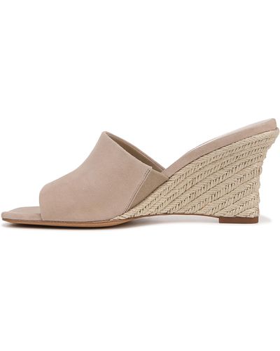 Vince Pia Wedge Espadrille Slide Taupe Clay Espadrille 5 M - Natural