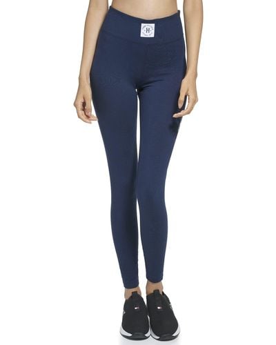 Tommy Hilfiger Elastic Classic Woven Patch On Waistband Jersey Legging - Blue
