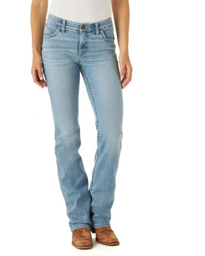 Wrangler Willow Mid Rise Performance Waist Boot Cut Ultimate Riding Jean - Blue