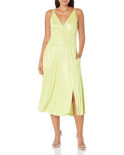 Dress the Population S Serafina Fit And Flare Midi Special Occasion - Yellow