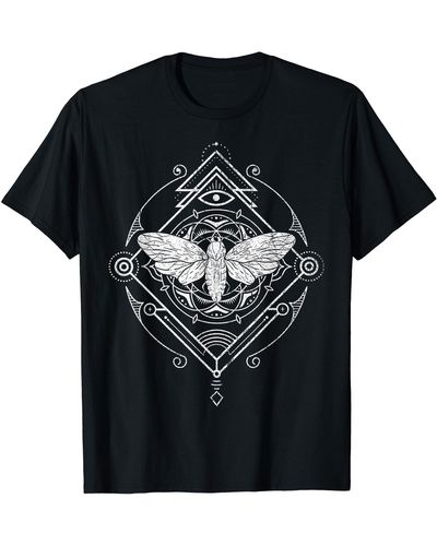 Perry Ellis Moths Blackcrafts Wicca Pagan Darks Magic Insects Occult T-shirt