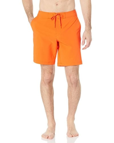 Amazon Essentials Shorts de Playa Hombre - Naranja