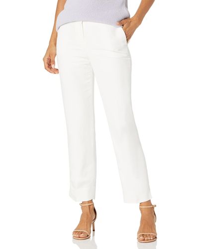 Petite Emory Taper Pants in Striped Linen Blend