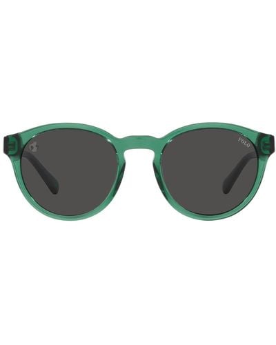 Polo Ralph Lauren S Ph4192 Round Sunglasses - Black
