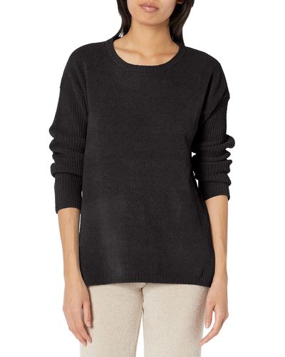 N Natori Aura-solid Sweater Length 27" - Black