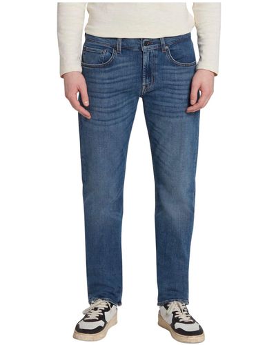 7 For All Mankind The Straight Jeans In Gasp - Blue