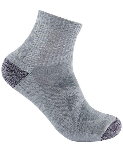 Carhartt Midweight Merino Wool Blend Quarter Sock - Gray