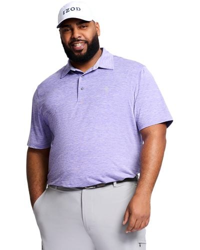 Izod Golf Title Holder Short Sleeve Polo Ultra Violet Bt 3x-large Tall - Purple