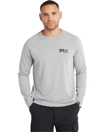 Timberland Core Refelctive Pro Logo Long-sleeve T-shirt - Gray