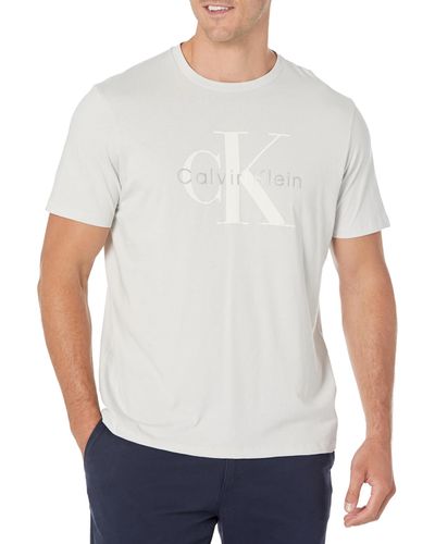 Calvin Klein Metallic Monogram Logo T-shirt - White