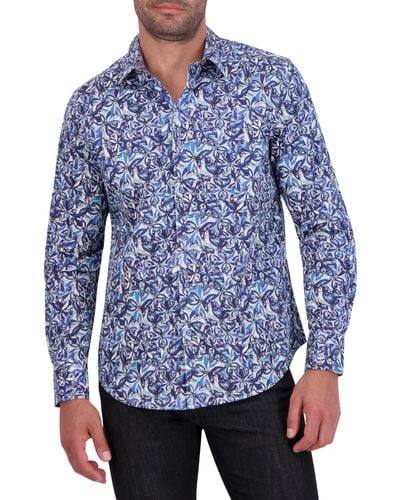 Robert Graham Chapman L/s Woven Shirt - Blue