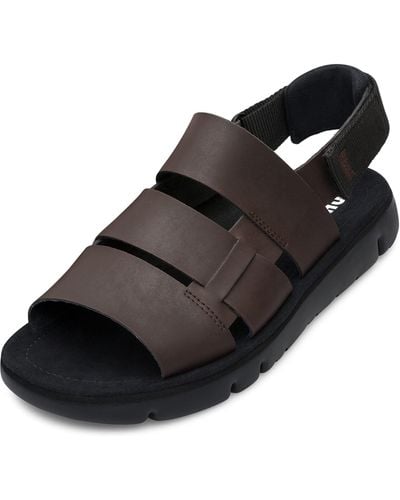 Camper Fashion Flat Sandal - Black