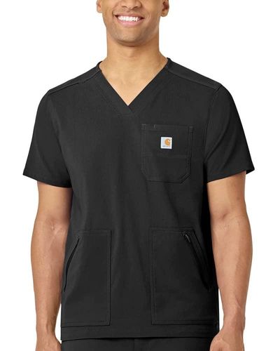 Carhartt Medical Modern Fit 5-pocket V-neck Scrub Top - Black