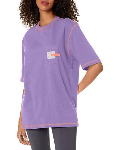 adidas Sport Statement Boyfriend Pocket T-shirt - Purple