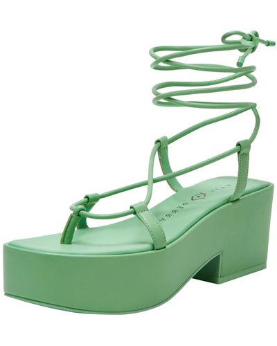 Katy Perry The Busy Bee Lace Up Heeled Sandal - Green